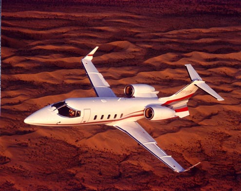 charter flight Lear jet 60